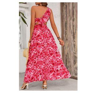 One Shoulder Maxi Sundress XL NIB